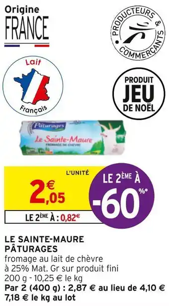 Intermarché Pâturages le sainte-maure offre