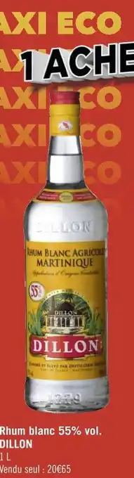 Géant Casino Dillon rhum blanc 55% vol. offre