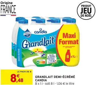 Intermarché Candia grandlait demi-écrémé offre