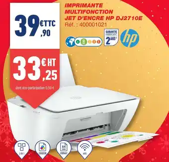Bureau Vallée Hp imprimante multifonction jet d’encre dj2710e offre
