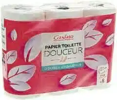 Petit Casino PAPIER TOILETTE DOUCEUR DOUBLE ÉPAISSEUR BLANC CASINO offre