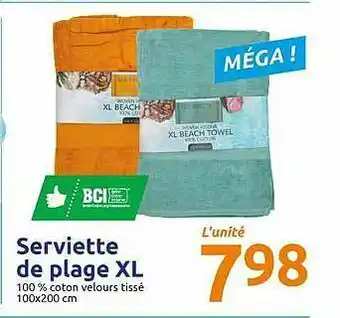 Action Serviette De Plage Xl offre