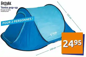 Action Tente Pop-up Froyak offre