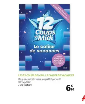 Auchan Les 12 Coups De Midi : Le Cahier De Vacances offre