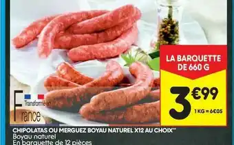 Chipolatas Ou Merguez Boyau Naturel X12 Au Choix