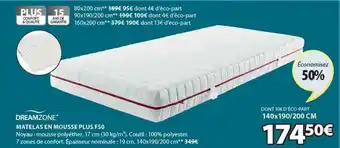 JYSK Matelas En Mousse Plus F50 Dreamzone offre
