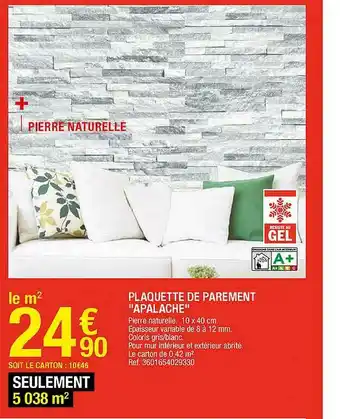 Brico Dépôt Plaquette De Parement offre