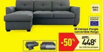 Conforama Canapé D'angle Convertible Pongo offre