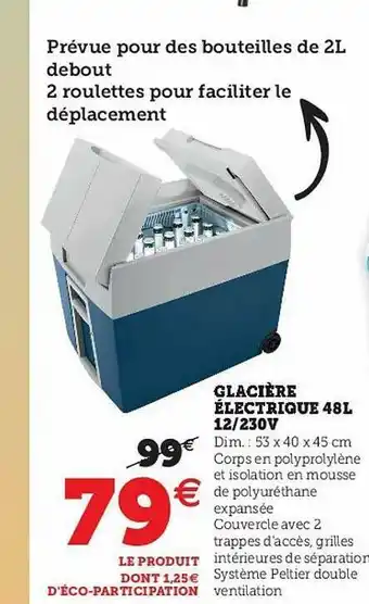 Hyper U Glacière électrique 48 L 12-230v offre