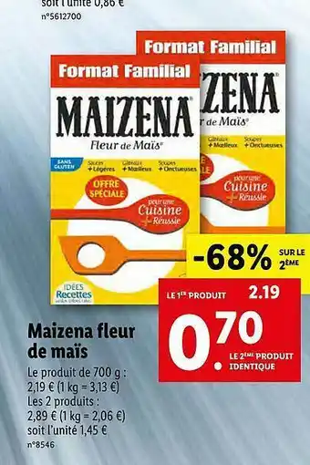Lidl Maizena Fleur De Maïs offre