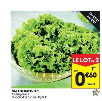 Leader Price Salade Batavia offre