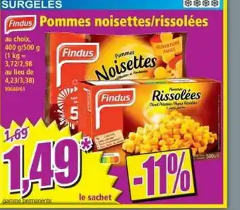 Norma Findus Pommes Noisettes Rissolées offre