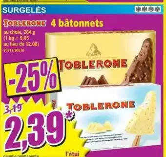 Norma Toblerone 4 Bâtonnets offre