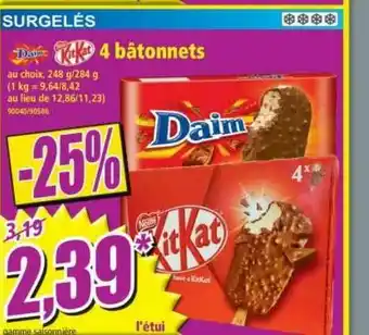 Norma Daim Kitkat 4 Bâtonnets offre