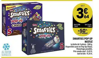 Supeco Smarties Pop Up Nestlé -50% Sur Le 2ème Produit offre