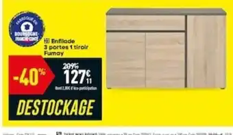 Conforama Enfilade 3 portes 1 tiroir Fumay offre