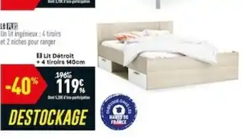 Conforama Lit Détroit offre