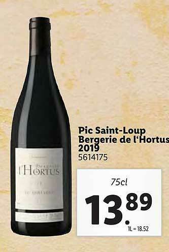 Pic Saint-loup Bergerie De L'hortus 2019