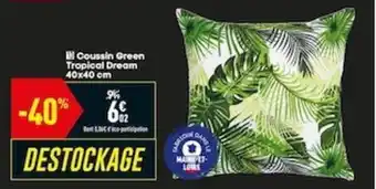 Coussin Green Tropical Dream