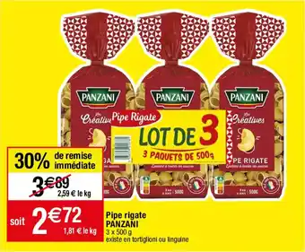 Migros Pipe rigate PANZANI offre