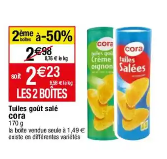 Migros Tuiles goût salé CORA offre
