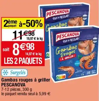 Gambas rouges Ă griller PESCANOVA