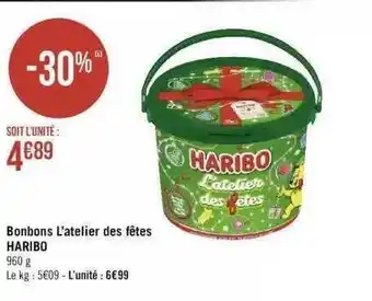 Géant Casino Bonbons l'atelier des fêtes haribo offre