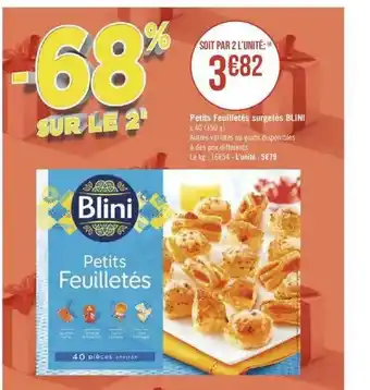 Géant Casino Petits feuilletés surgelés blini offre