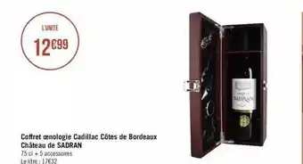 Géant Casino Coffret oenologie cadillac côtes de bordeaux château de sadran offre