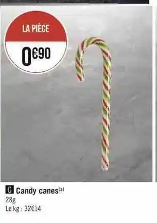 Géant Casino Candy canes offre