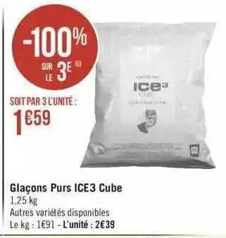 Glaçon purs ice3 cube