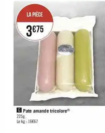Géant Casino Pate amande tricolore offre