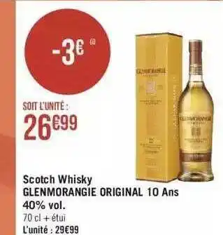 Géant Casino Scotch whisky glenmorangie original offre
