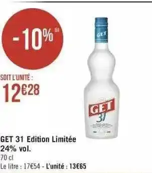 Géant Casino Get 31 edition limitée 24% vol offre