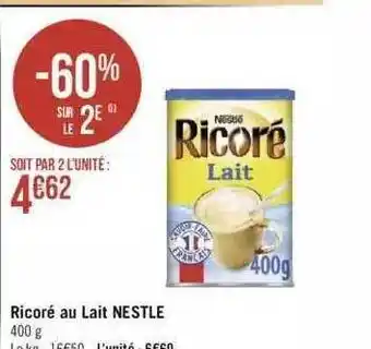 Géant Casino Ricoré au lait nestlé offre