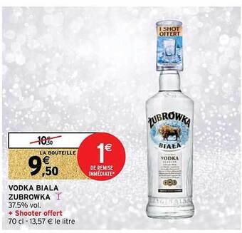 Intermarché Contact Vodka biala zubrowka offre