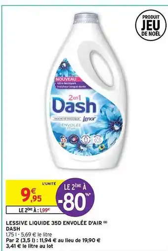 Intermarché Contact Lessive liquide 35d envolée d'air dash offre