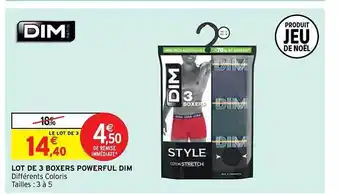 Intermarché Contact Lot de 3 boxers powerful dim offre