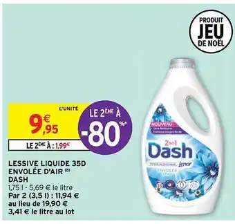 Intermarché Express Lessive liquide 35d envolée d'air dash offre