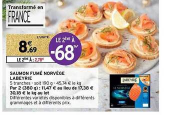 Intermarché Express Saumon fumé norvège labeyrie offre