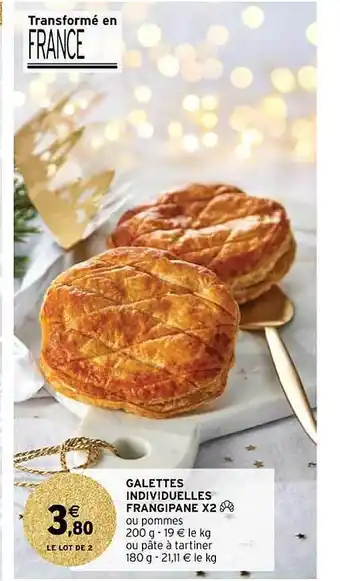 Intermarché Express Galettes individuelles frangipane x2 offre