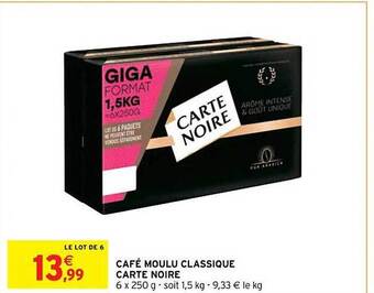 Intermarché Express Café moulu classique carte noire offre