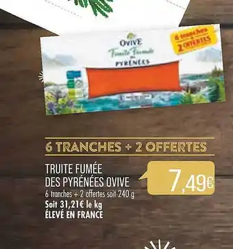 Truite fumée des pyrénées ovive