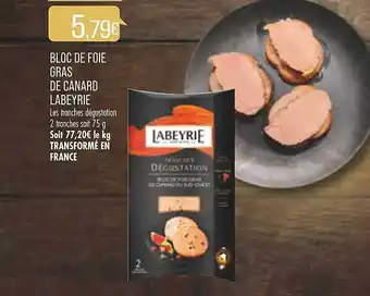 Match Bloc de foie gras de canard labeyrie offre