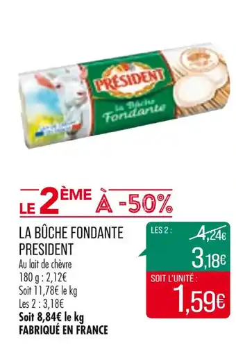 Match La bûche fondante PRESIDENT offre