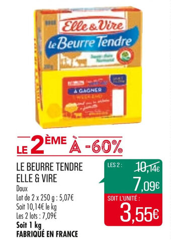 Match Le beurre tendre ELLE & VIRE offre