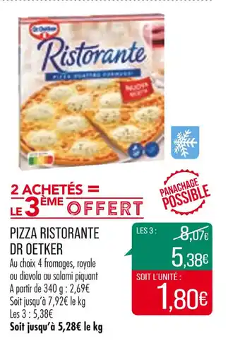 Match Pizza ristorante DR OETKER offre