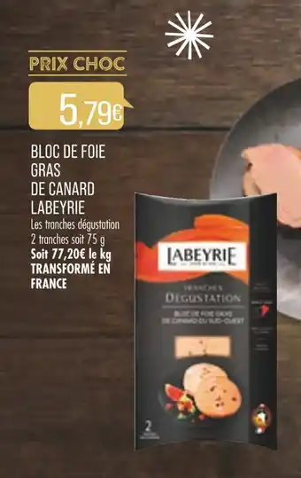 Match Bloc de foie gras de canard LABEYRIE offre