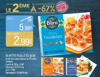 Match 40 petits feuilletés BLINI offre