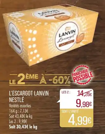 Match L'escargot lanvin NESTLE offre